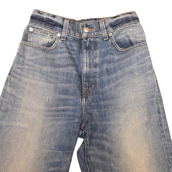 Madewell Rivet & Thread High-Waist Distressed Stovepipe Boyfriend Jeans Size 27 - Picture 2 of 14